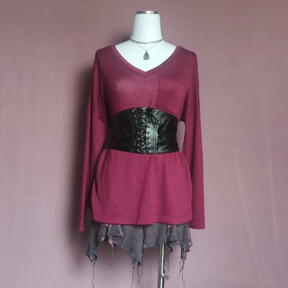 Plum Pixie Knit Sweater